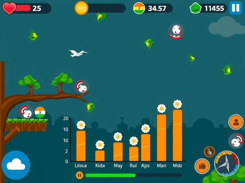Papad Soar Saga gameplay screenshot showing Indian cultural elements